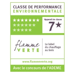 logo flamme verte 7 étoiles pour les poêles et inserts posés par BMS éco +