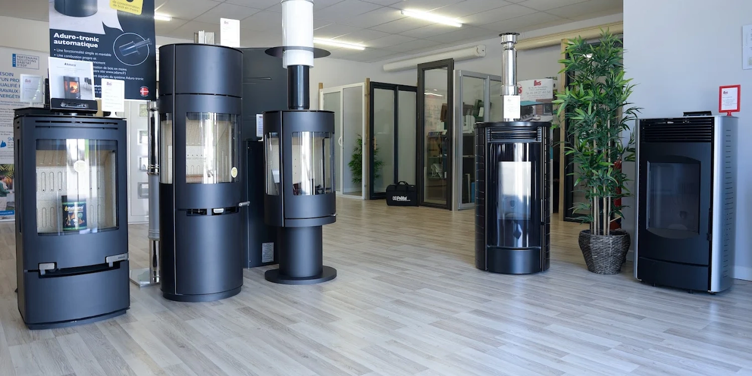 hall d'exposition poêles, inserts BMS éco + à Launaguet